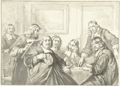 Les chefs de la guilde de Saint-Luc à Haarlem, 1675 - Wybrand Hendriks