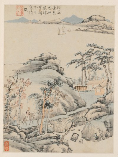 Album de paysages saisonniers, Feuille F (feuille précédente 5) - Xiao Yuncong