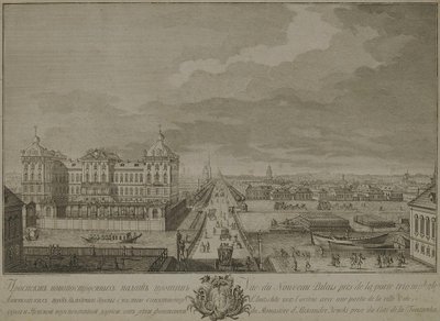 Vue des chambres nouvellement construites en face des portes Anichkov à Saint-Pétersbourg, 1753 - Yakov Vasilyevich Vasilyev