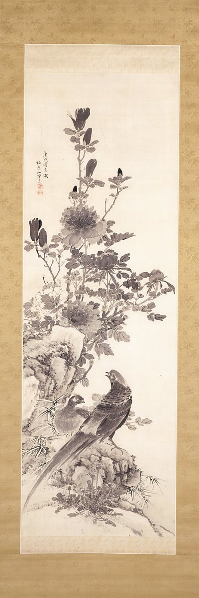Pivoines et Faisans Dorés - Yamamoto Baiitsu