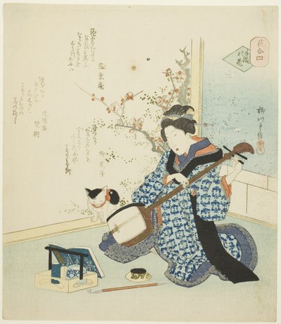 N° 4 : Fleur arrangée personnellement (Teike no hana), de la série "Une comparaison de fleurs (Hana awase)" - Yanagawa Shigenobu II