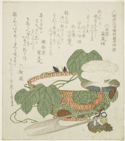 Bol, ciseaux et gloires du matin - Yashima Gakutei