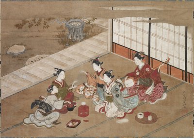Jouer au jeu de la main, vers 1760 - Yasumasa Hasegawa