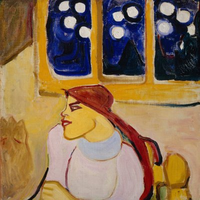 Femme en foulard Une princesse scandinave, 1910 - Yelena Genrichovna Guro