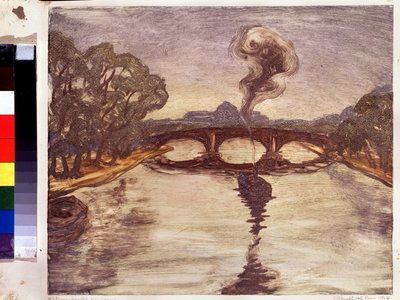 Un bateau sur la Seine - Yelisaveta Sergeyevna Kruglikova