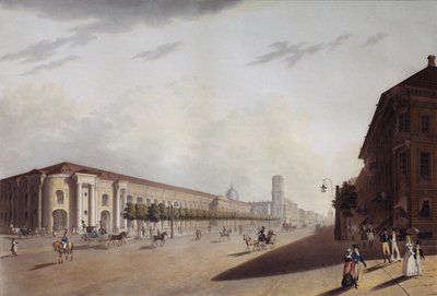 Le Grand Gostiny Dvor Marché des marchands à Saint-Pétersbourg, années 1820 - Yermolai Ivanovich Yesakov