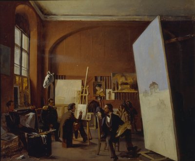 Atelier du peintre Comte Vasily Maksutov, 1858 - Yevgraf Semyonovich Sorokin