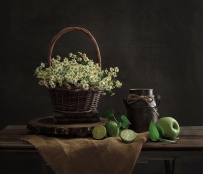Nature morte rustique aux marguerites - Yinan F.