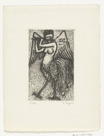 Sirène jouant de la flûte - Yo Sugano (signed by artist)