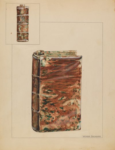 Bouteille en forme de livre, vers 1937 - Yolande Delasser