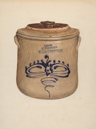 Pot avec couvercle, vers 1938 - Yolande Delasser