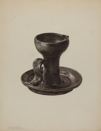 Lampe à graisse - Yolande Delasser