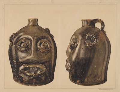 Cruche grotesque, vers 1936 - Yolande Delasser