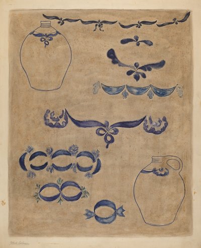 Cruche et décoration - Yolande Delasser