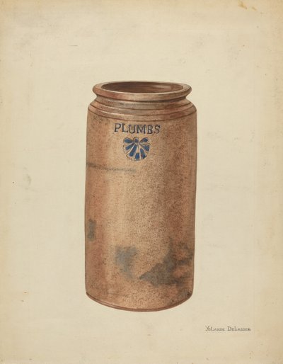 Pot de conservation, vers 1953 - Yolande Delasser