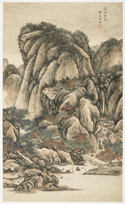 Couleurs automnales parmi les ruisseaux et les montagnes, d