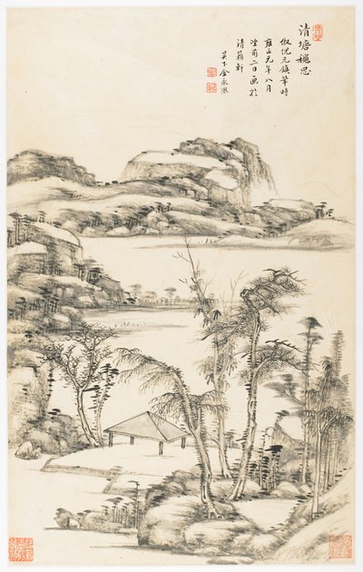 Contemplation automnale dans un étang propre, d