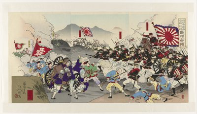 La grande armée japonaise soumet la Chine : occupation de Uiju - Yôshû Nobuyasu