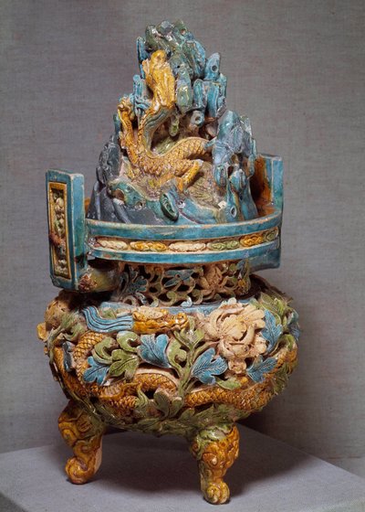 Art chinois : brûleur de parfums en terre cuite. Période de la dynastie Yuan. 1271-1368. - Yuan Dynasty Chinese School