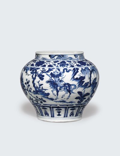 Guan blanc et bleu, milieu du XIVe siècle - Yuan Dynasty Chinese School