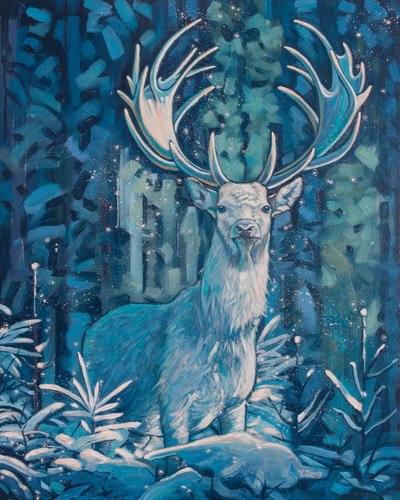 Cerf givré - Yue Zeng