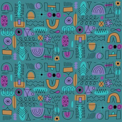 Motif abstrait sans couture, 2018 (graphique vectoriel) - Yulia Drobova