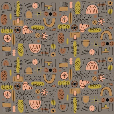 Motif sans couture, 2018 (graphique vectoriel) - Yulia Drobova
