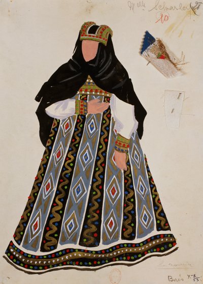 Costume pour le personnage de la nourrice dans 