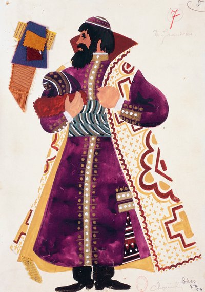 Croquis de costume pour Suiskij dans 