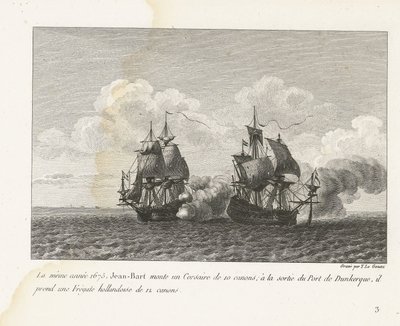 Jean Bart capture une frégate hollandaise près de Dunkerque, 1675 (Recueil des combats de Jean-Bart) - Yves Marie Le Gouaz