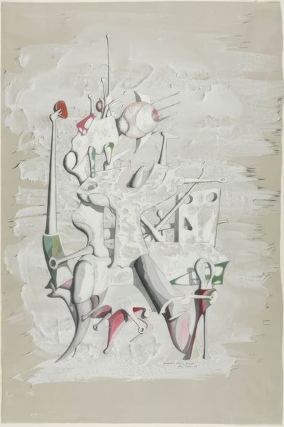 Hommage à Marcel Duchamp (recto) ; Construction (verso) - Yves Tanguy