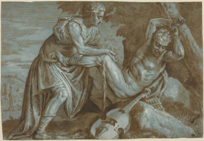 Apollon et Marsyas, vers 1600 (dessin à l