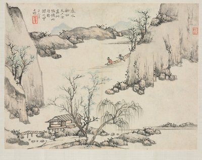 Album de paysages dans divers styles: Bateau dans l
