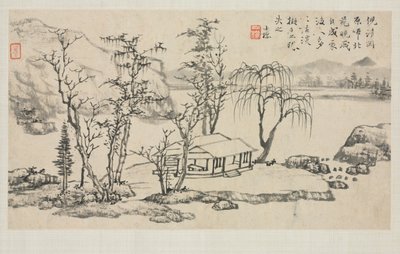 Album de paysages dans divers styles: Paysage après Ni Zan - Zha Shibiao