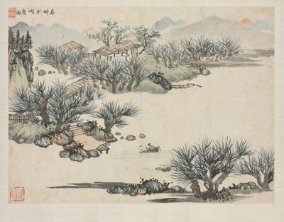 Album de paysages dans divers styles: Labour de printemps - Zha Shibiao