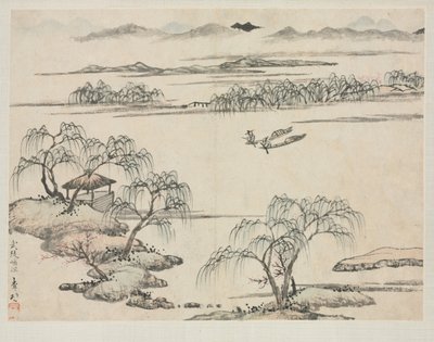 Album de paysages dans divers styles: Le ruisseau de Wuling - Zha Shibiao