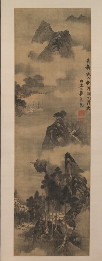 Montagnes le long des rives, début du 17ème siècle - Zhang Ruitu