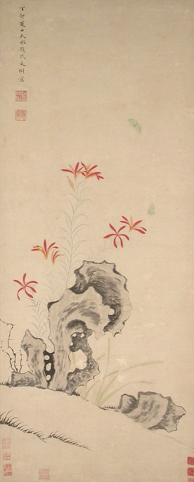 Roche, Lys Tigre et Orchidée - Zhao Wenchu