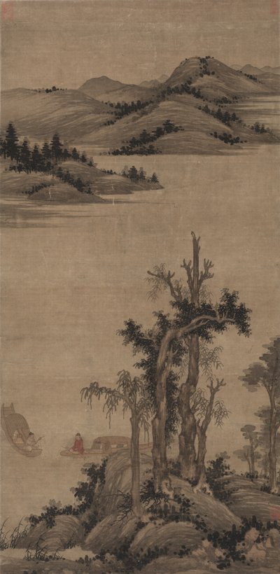 Pêcheurs-ermites dans le ruisseau et la montagne - Zhao Yong