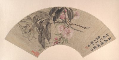 Fleurs de pêcher et pivoine - Zhao Zhiqian