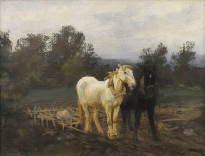 Chevaux avec herse, début du XXe siècle - Zigmas Petravičius