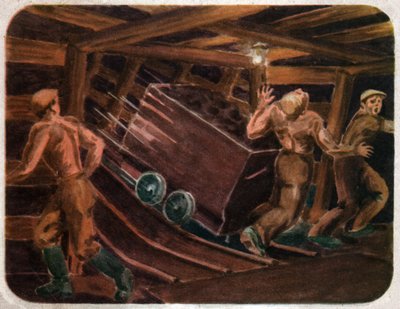 Accident dans une mine, vers 1950 - . .