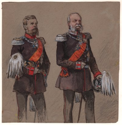 Alexandre II de Russie et Guillaume II de Prusse - . .