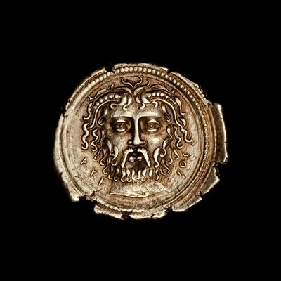 Pièce grecque ancienne avec tête de Zeus, vers 360 av. J.-C. - Hippolyte Lalaise Devéria