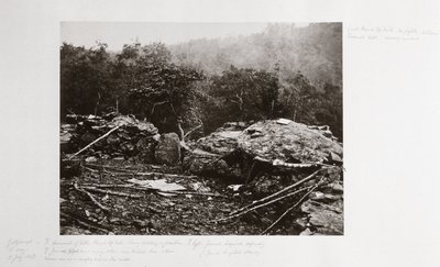 Fortifications sur Little Round Top Hill, Gettysburg, Pennsylvanie, juillet 1863 - Ferdinand Georg Waldmuller