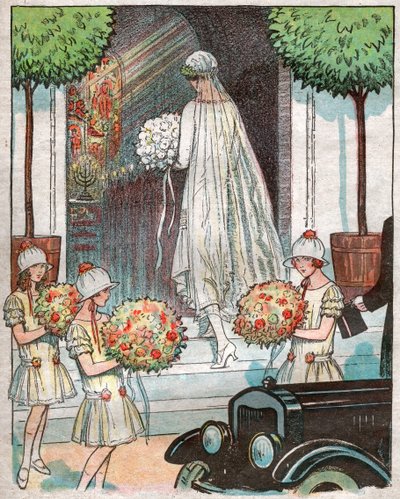 Mariée entrant dans l