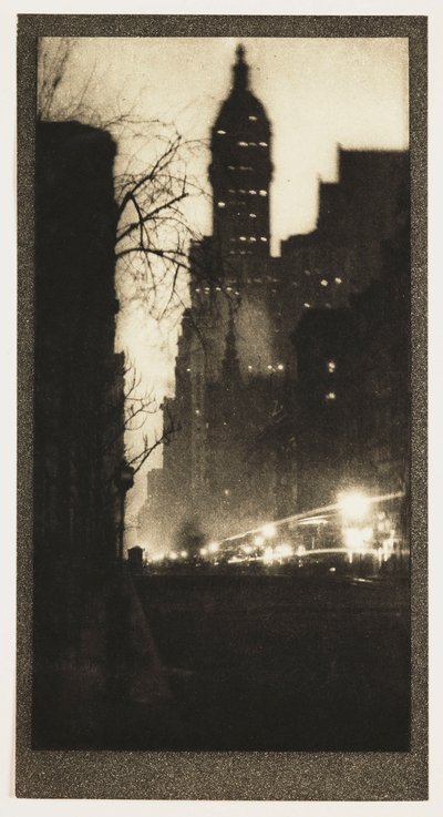 Broadway la nuit, vers 1905 - John Pardon