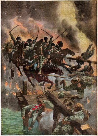 Charge de cosaques russes - Ferdinand Georg Waldmuller