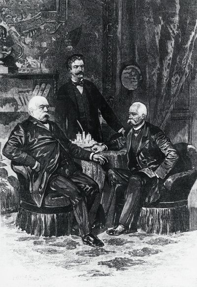 Conférence entre Otto von Bismarck (1815-1898) et Francesco Crispi (1819-1901) à Friedrichsruhe, octobre 1887, Allemagne - William Walcutt
