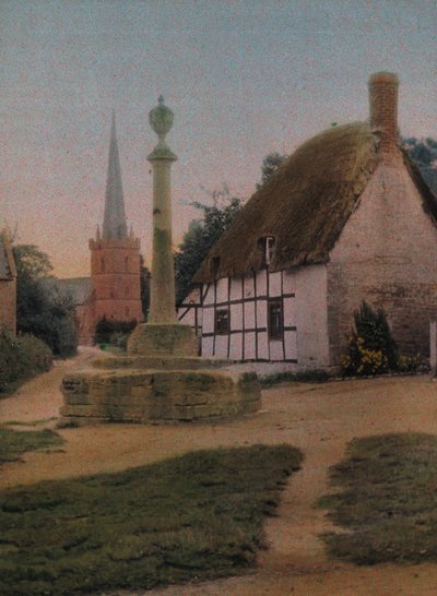 Cottage au toit de chaume - Frederick (attr. to) Barnard